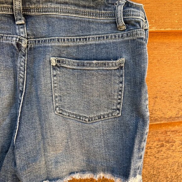 Cat & Jack Girls Sequin Super Stretch Denim Overall Shorts Size L 10/12 - Picture 8 of 11